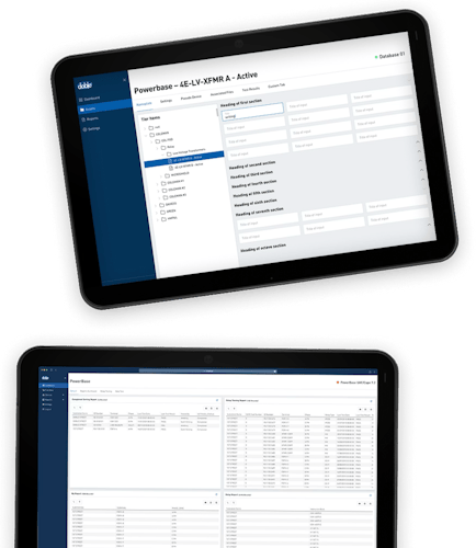 Doble PowerBase on a tablet