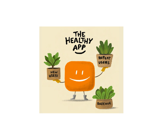 Illustration of a healthy app