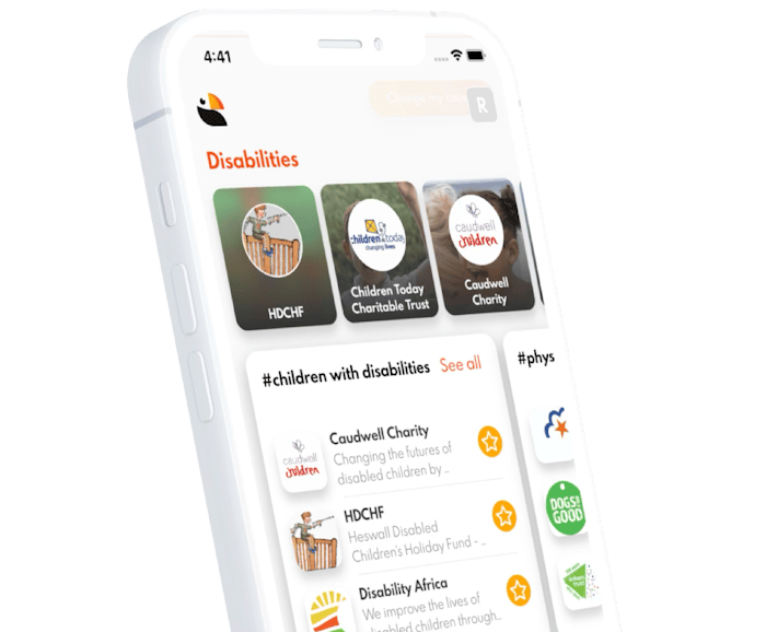 Toucan Giving mobile app