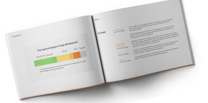 app development costs should cover four stages