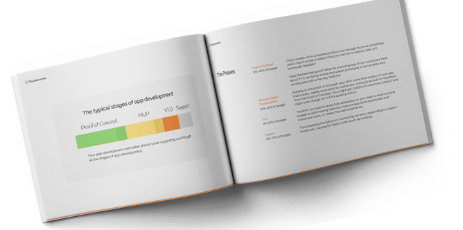 app development costs should cover four stages