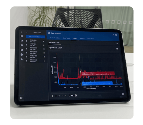 Doble Spark running on a tablet