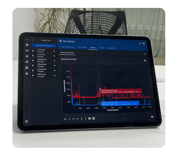 Doble Spark running on a tablet