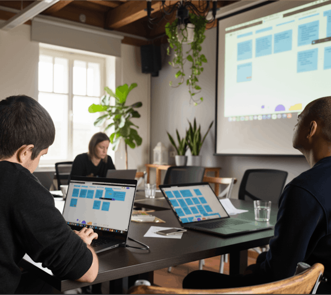 The Pocketworks team working on a POC