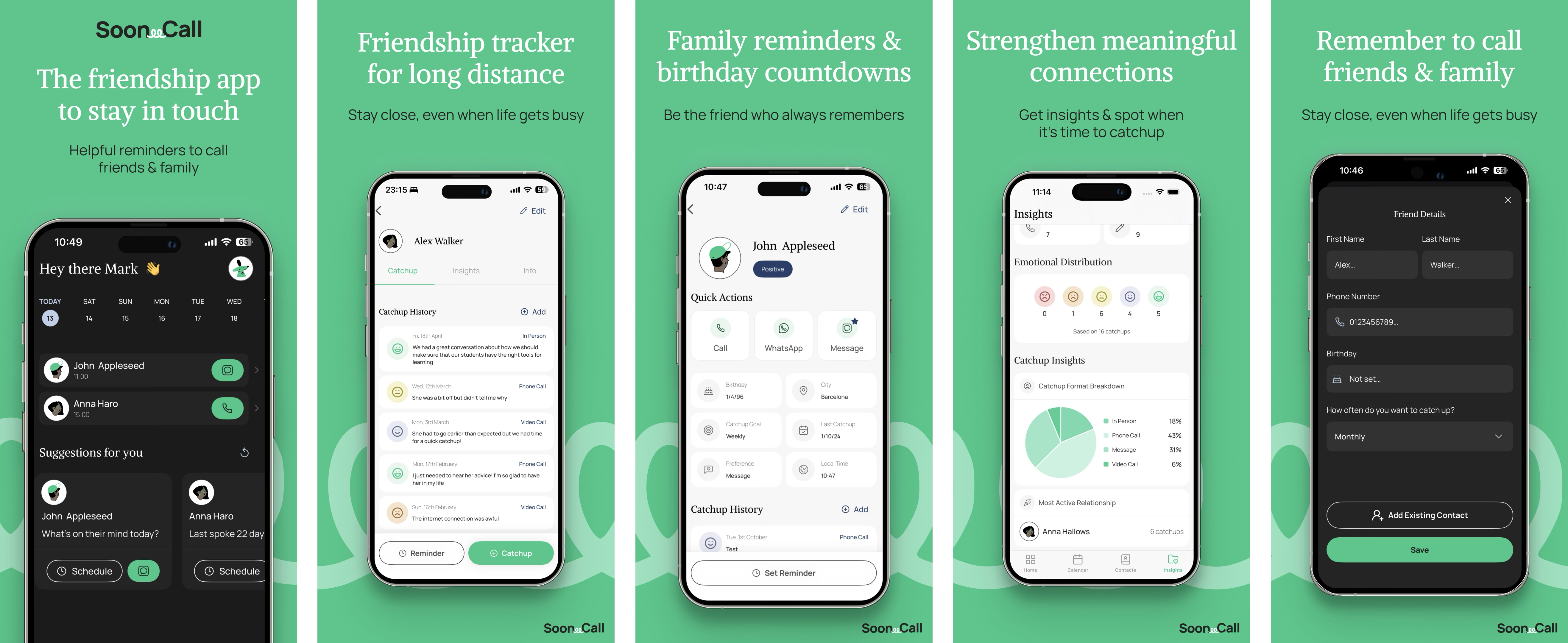 Example of using longtail keywords in screenshots to increase visibility for SoonCall