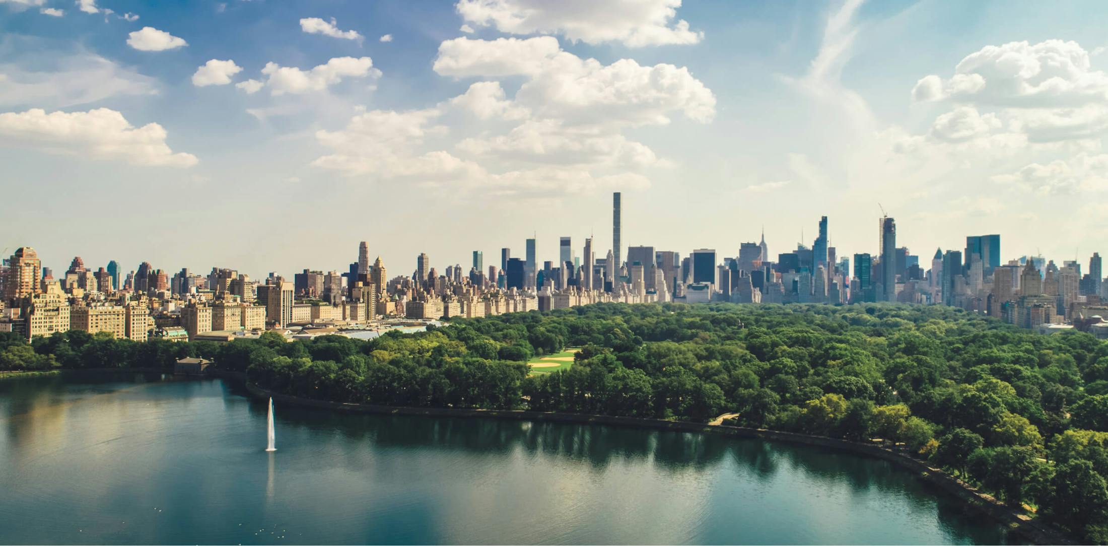 New York City skyline from Central Park