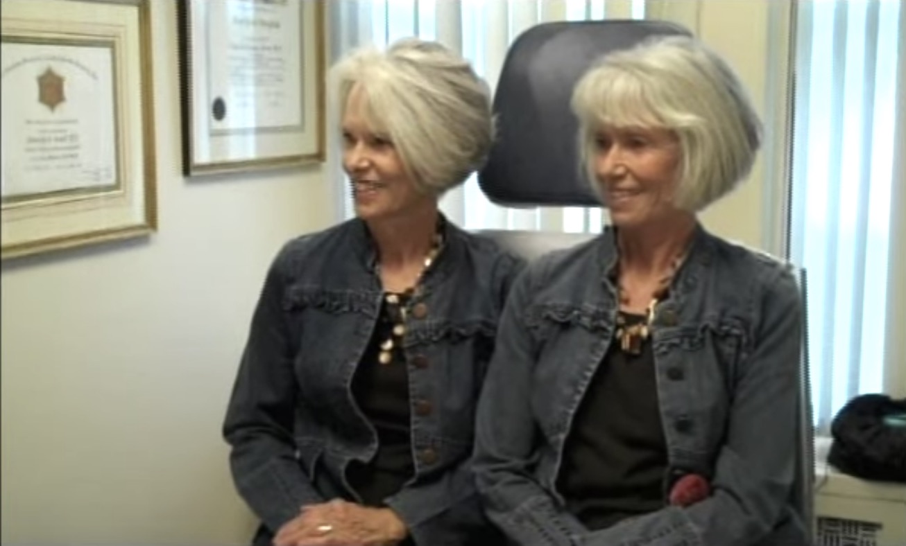 Twins Sitting in Patient Chair