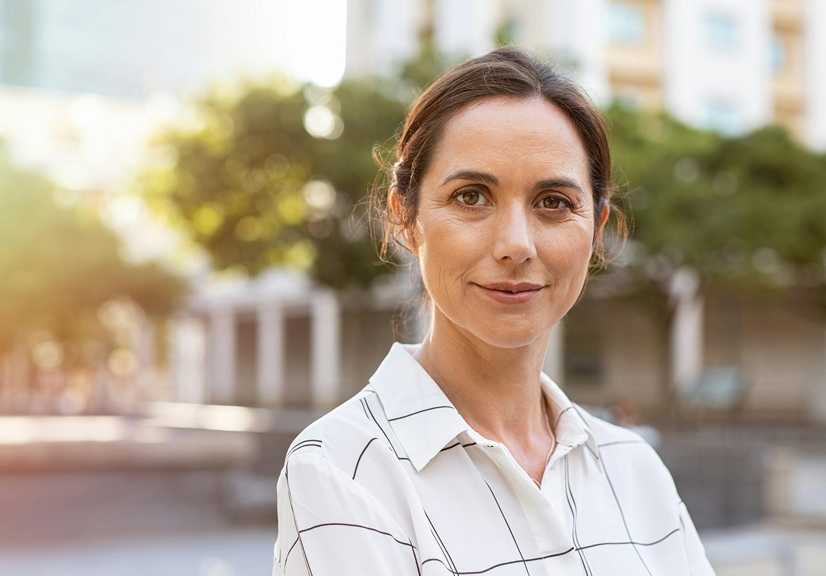 Pretty woman smiling.