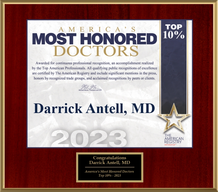 America's Most Honored Doctor Plaque