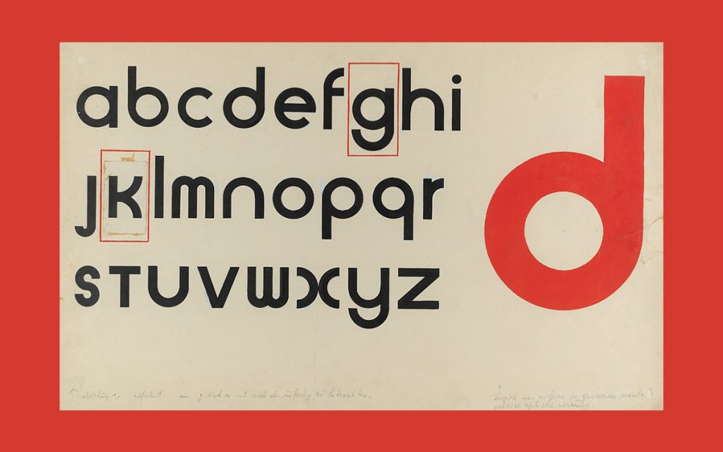 Universal typeface by Herbert Bayer, 1925