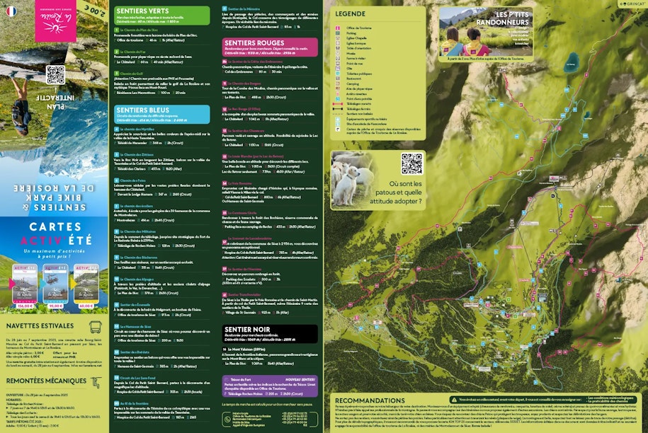 Plan randonnée La Rosière