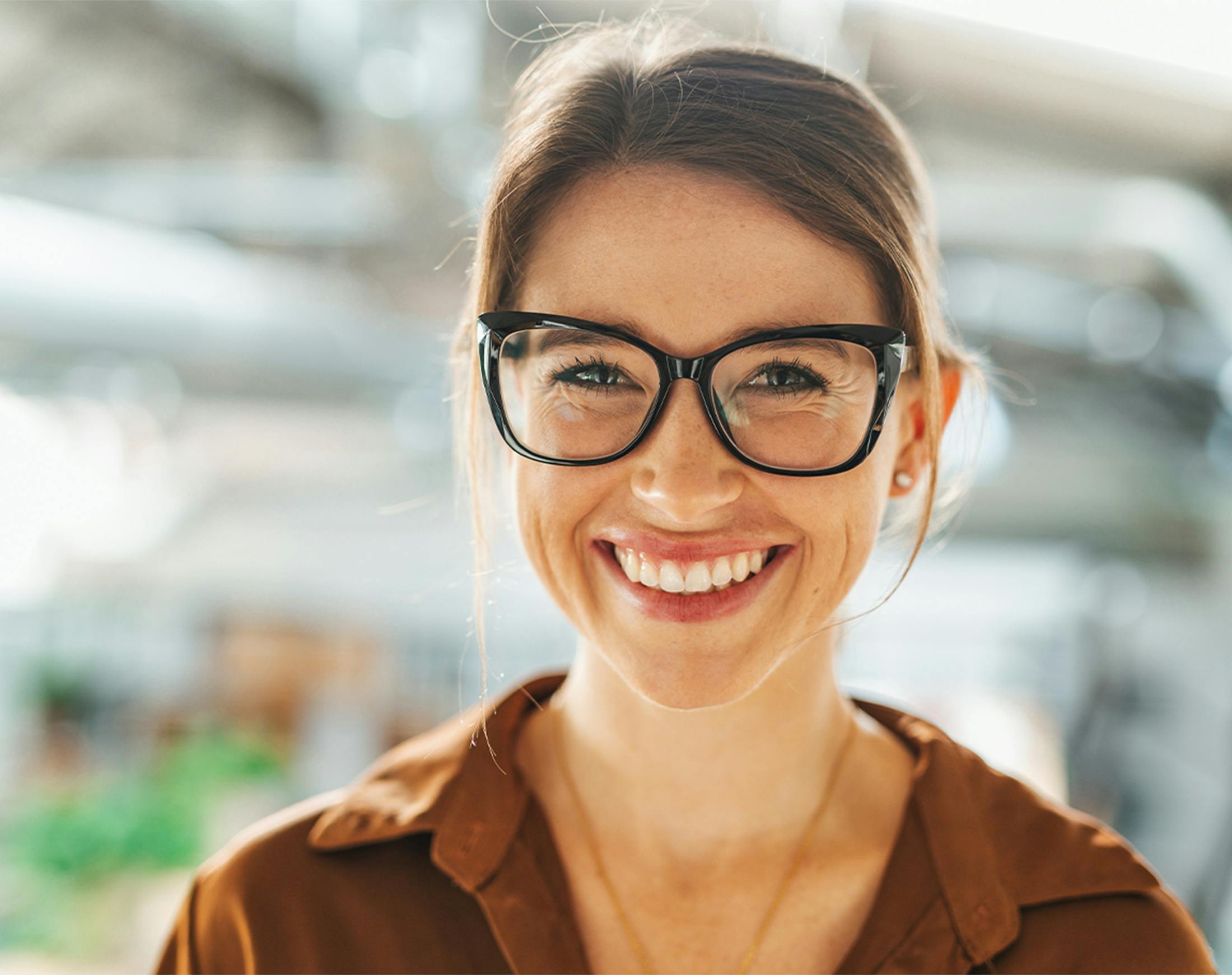 woman smiling
