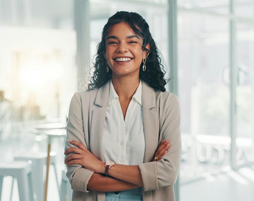 woman smiling