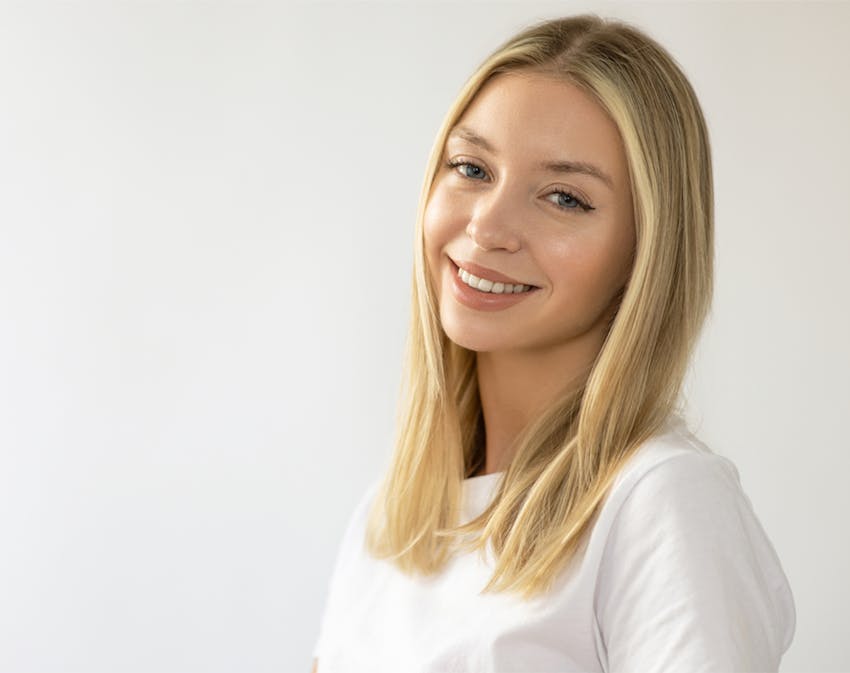 woman smiling