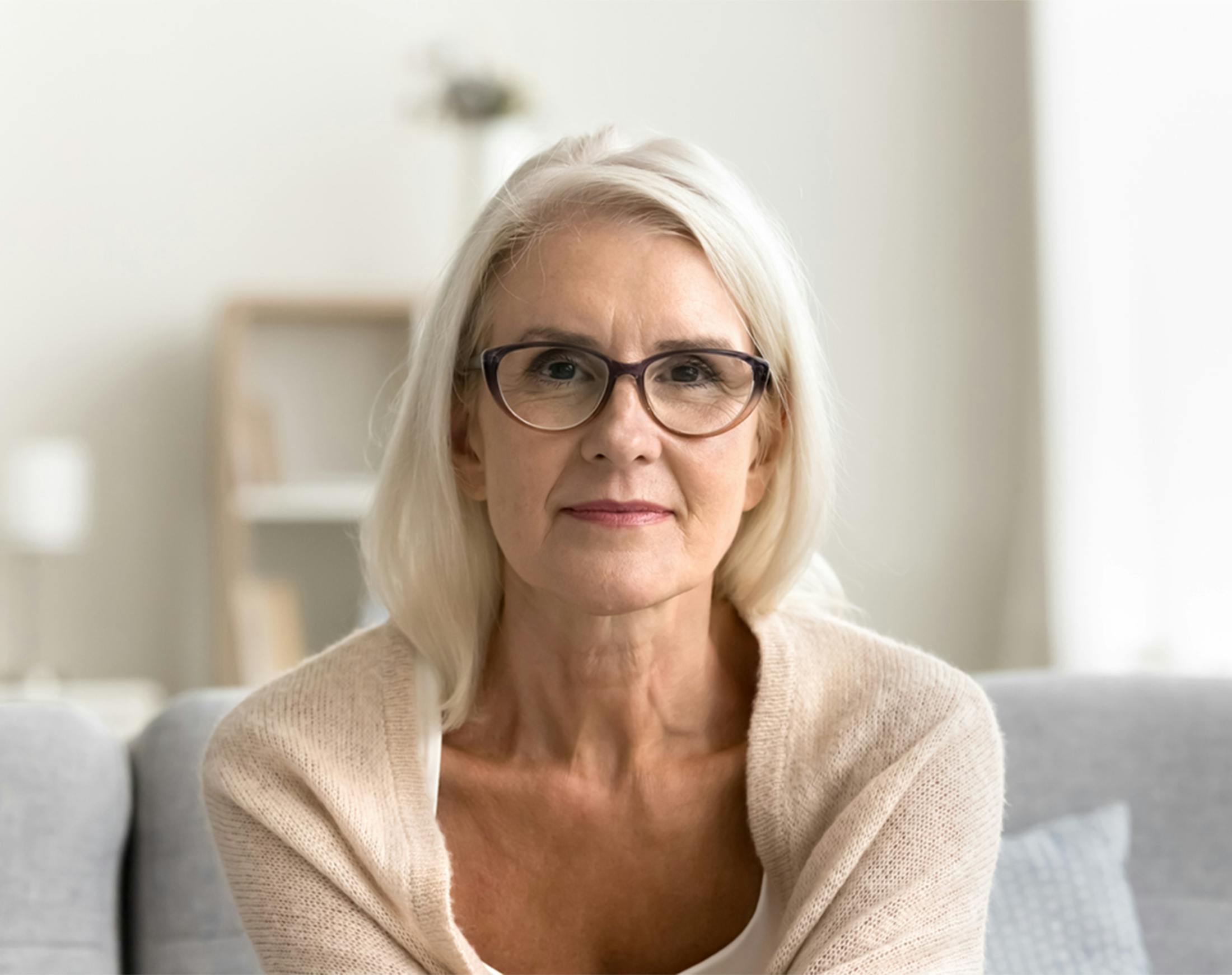 woman looking into the camera