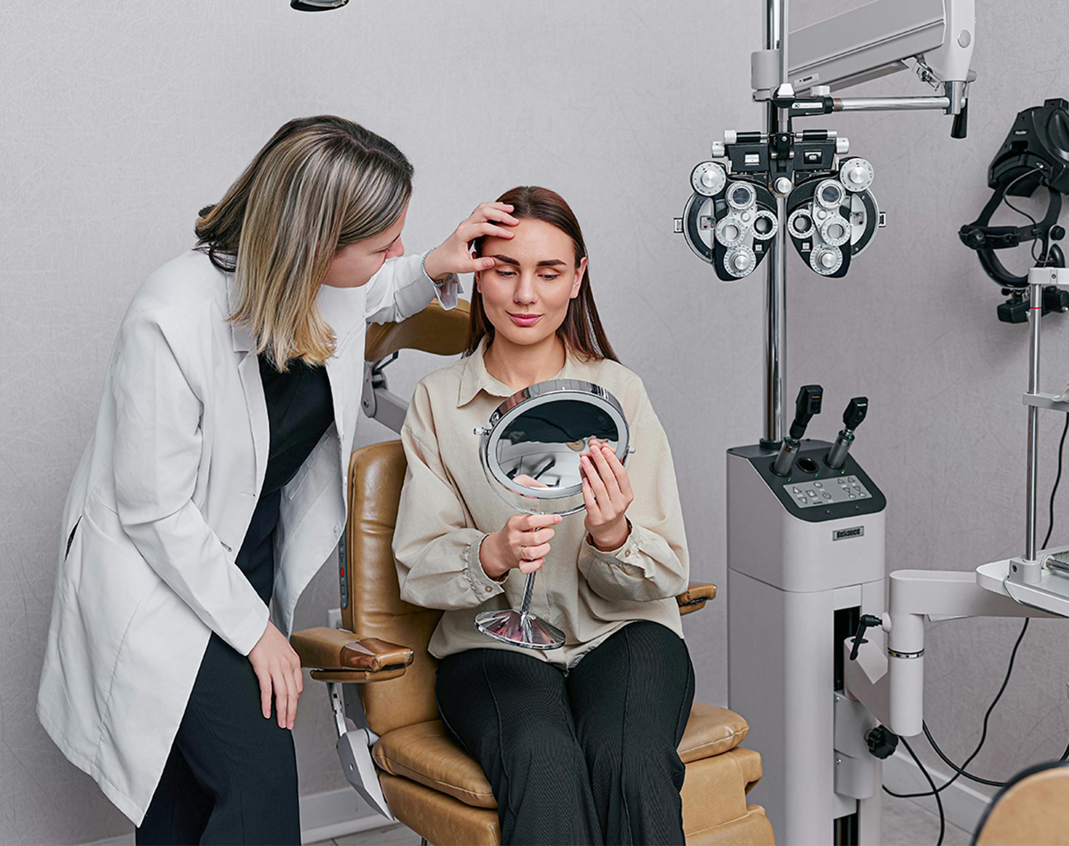 doctor examining a patient