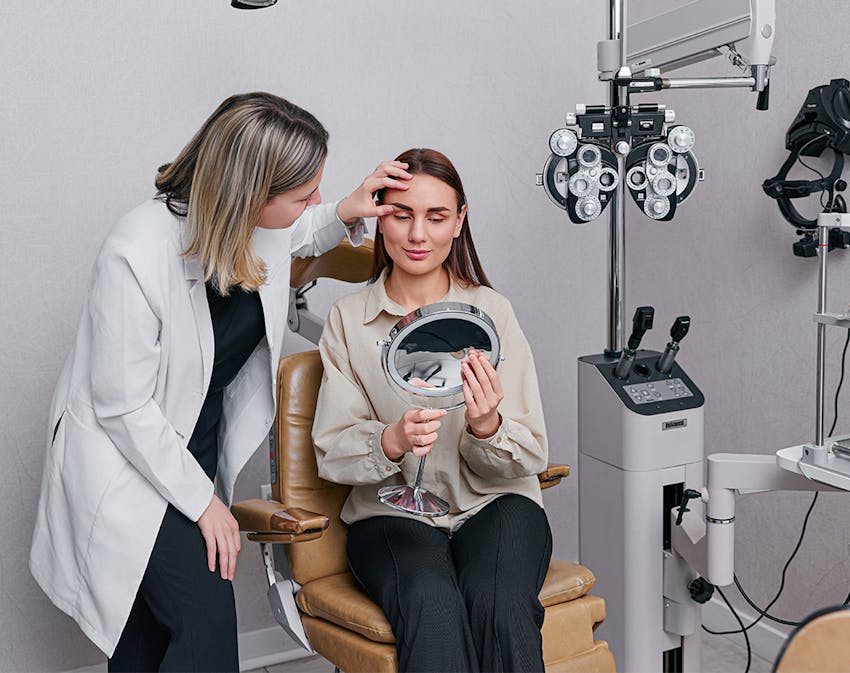 doctor examining a patient