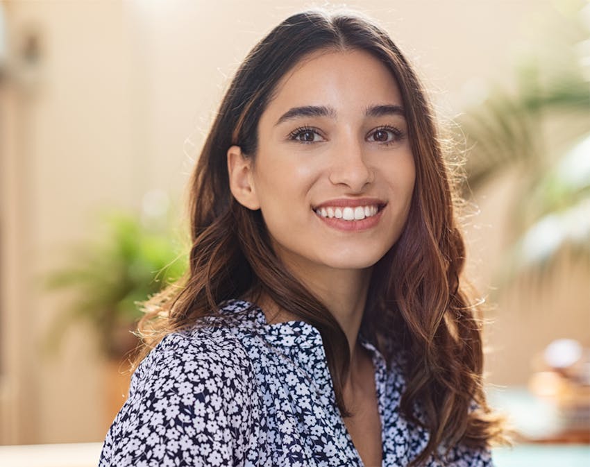 woman smiling