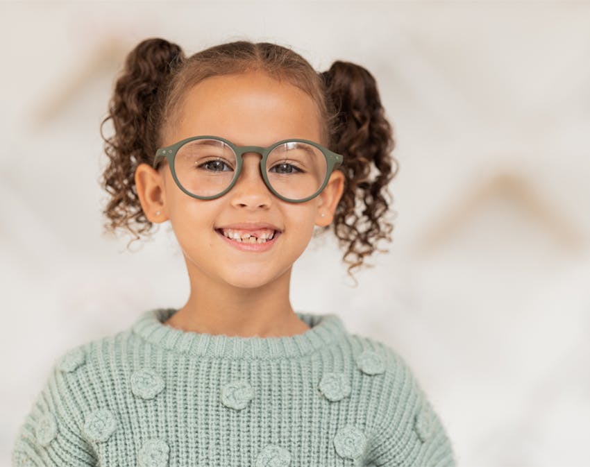 young girl smiling