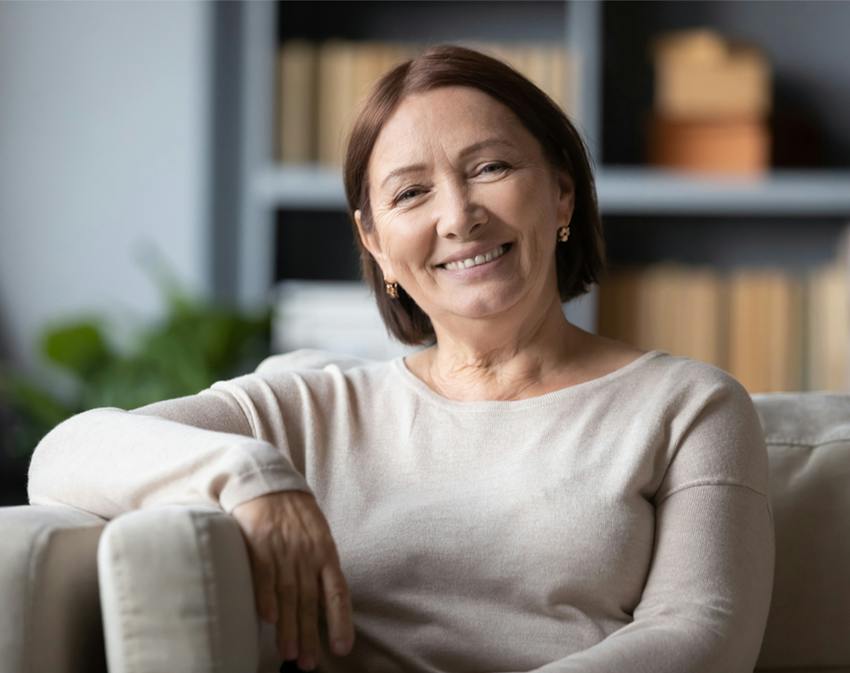 woman smiling