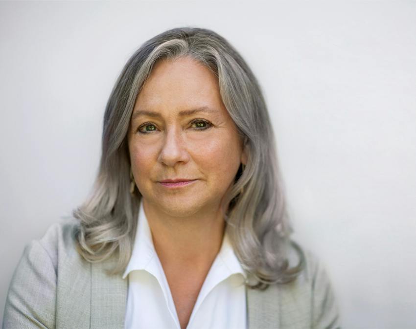 older woman smiling