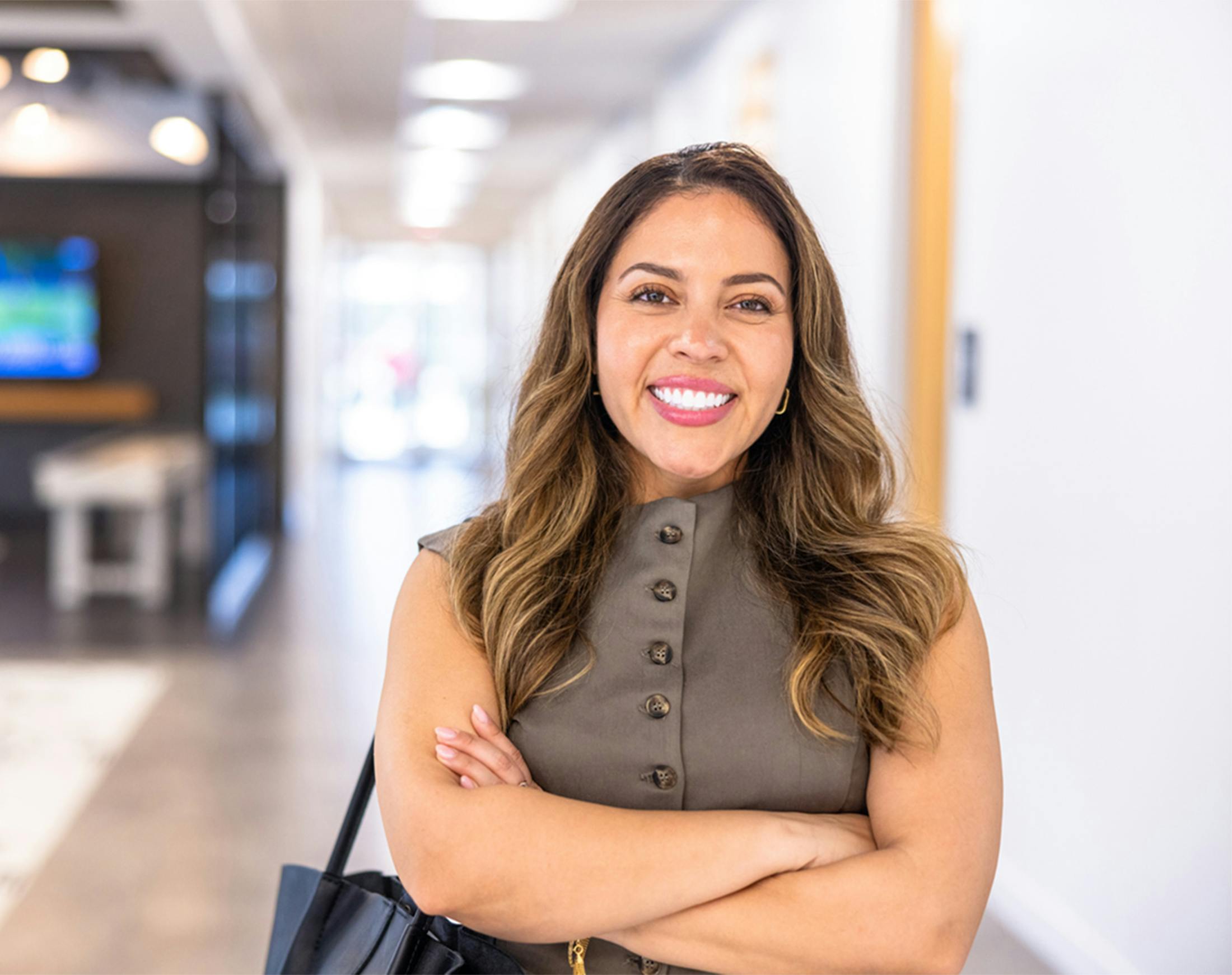 woman smiling