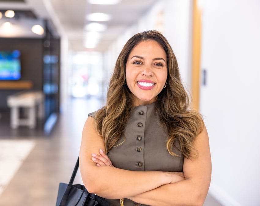 woman smiling