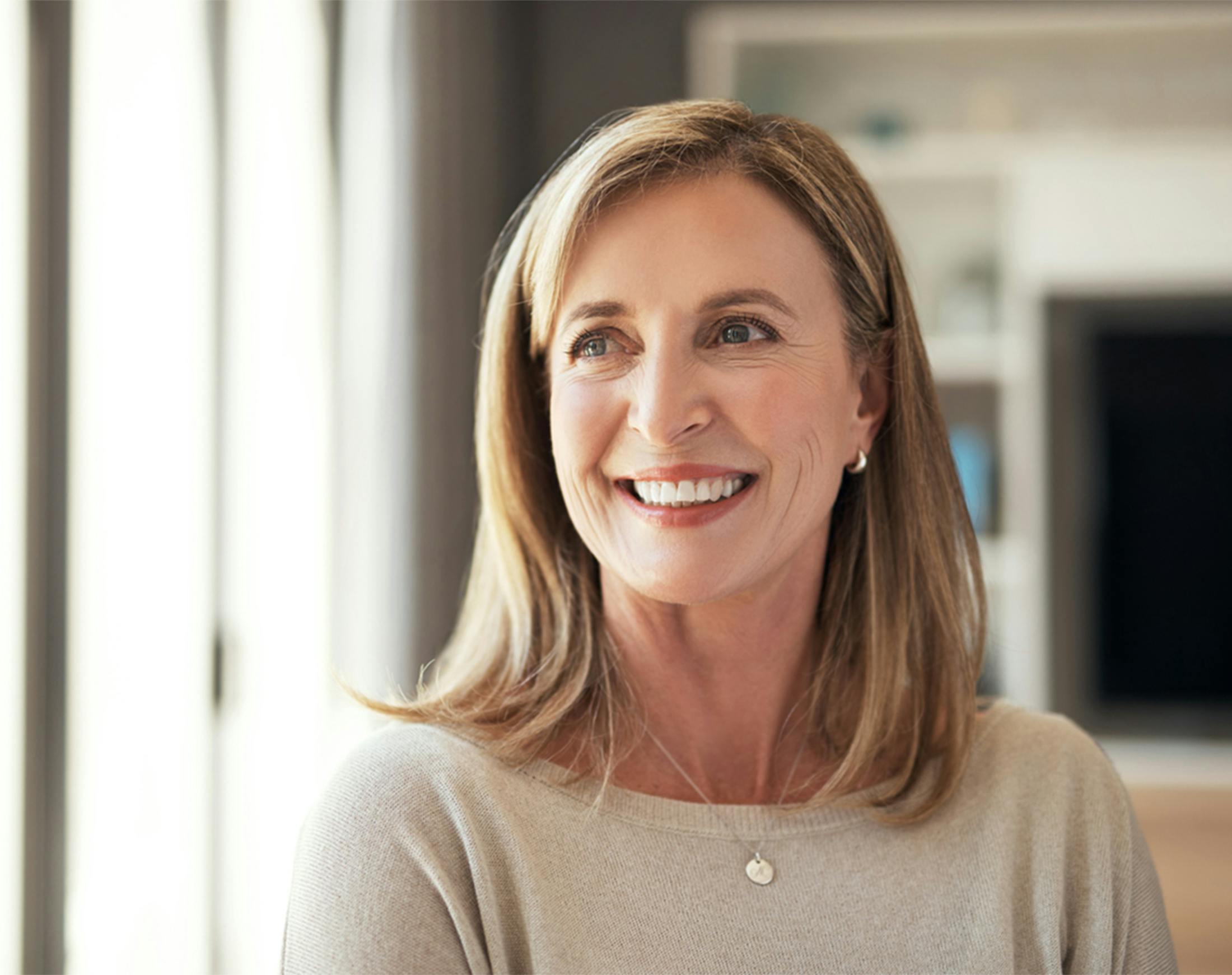 woman smiling