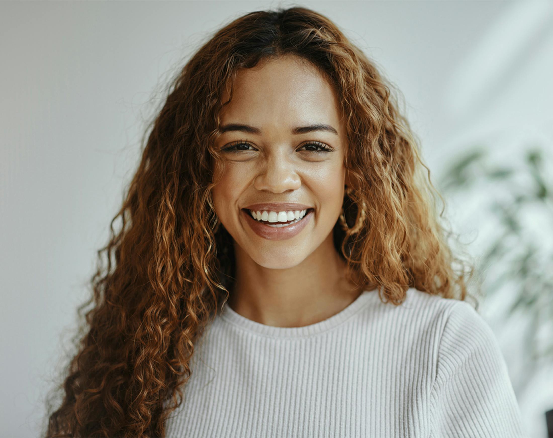 woman smiling