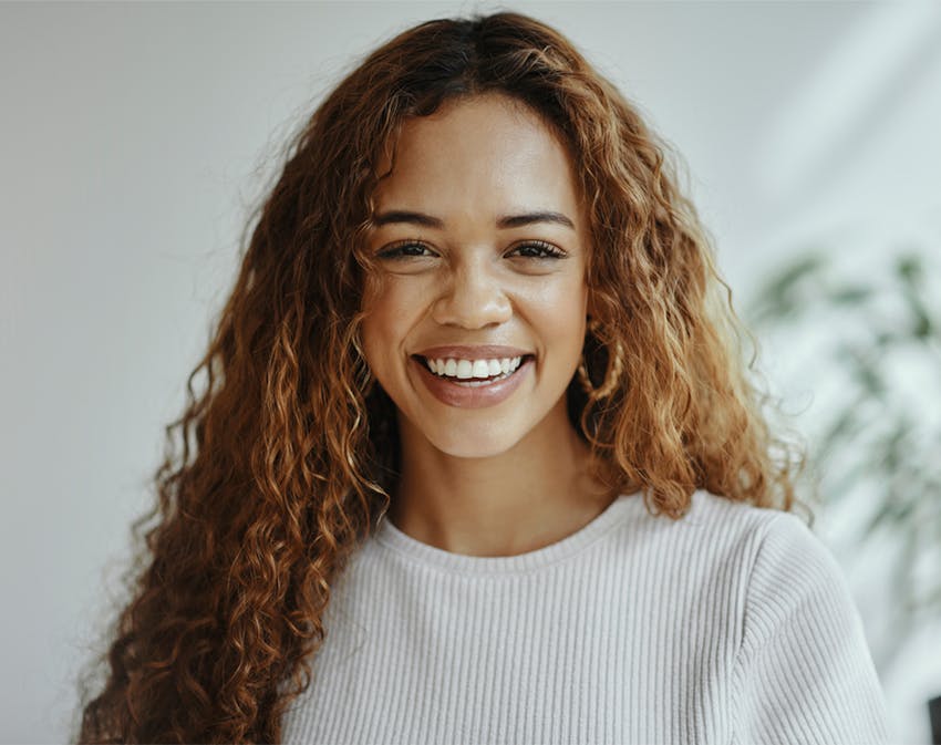 woman smiling