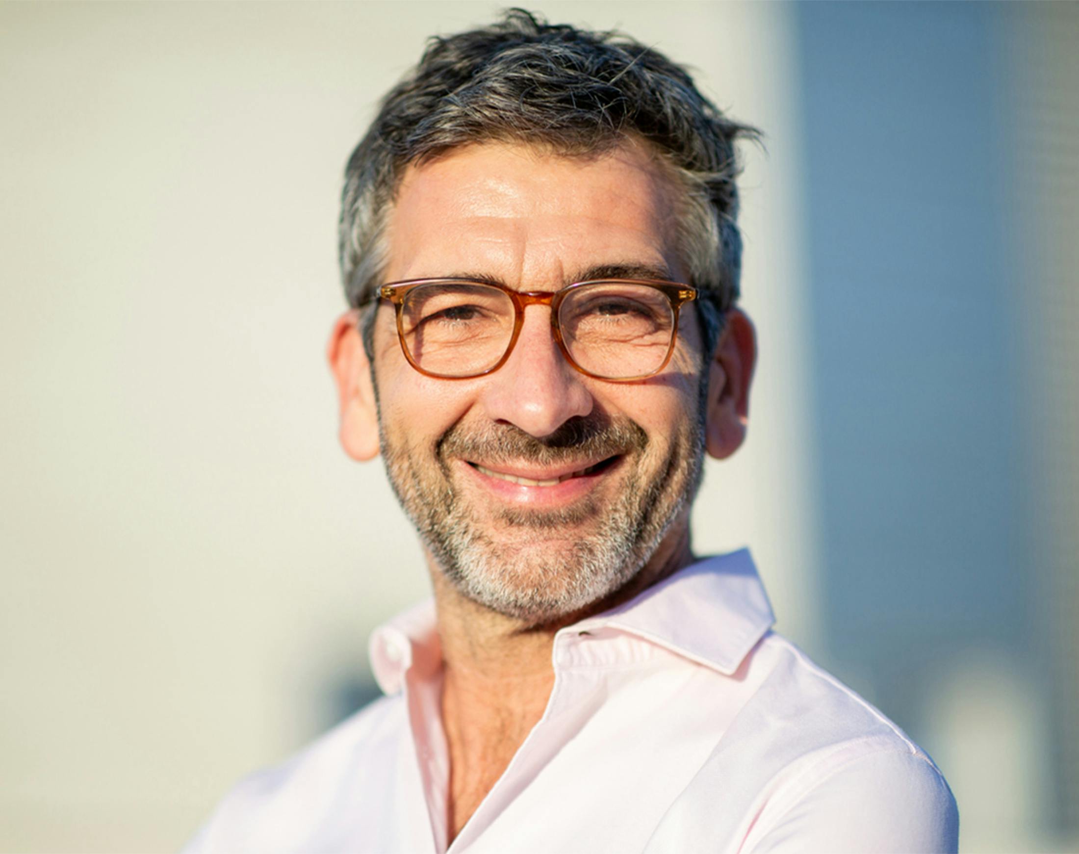 older man smiling