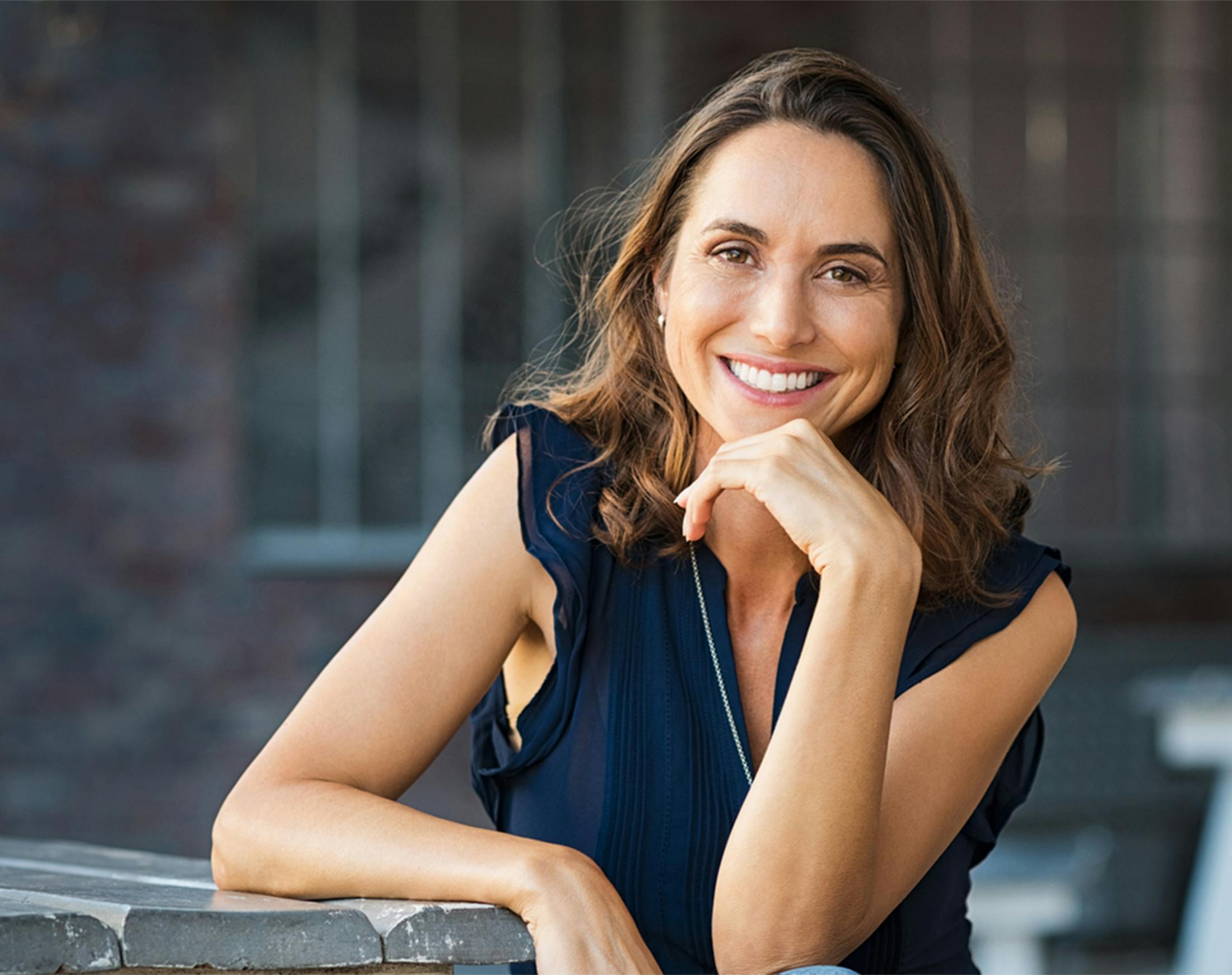 woman smiling