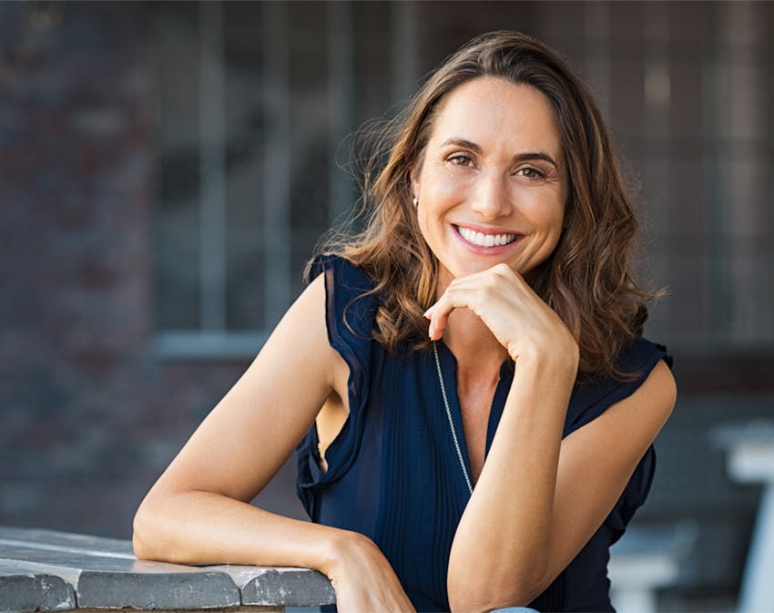 woman smiling