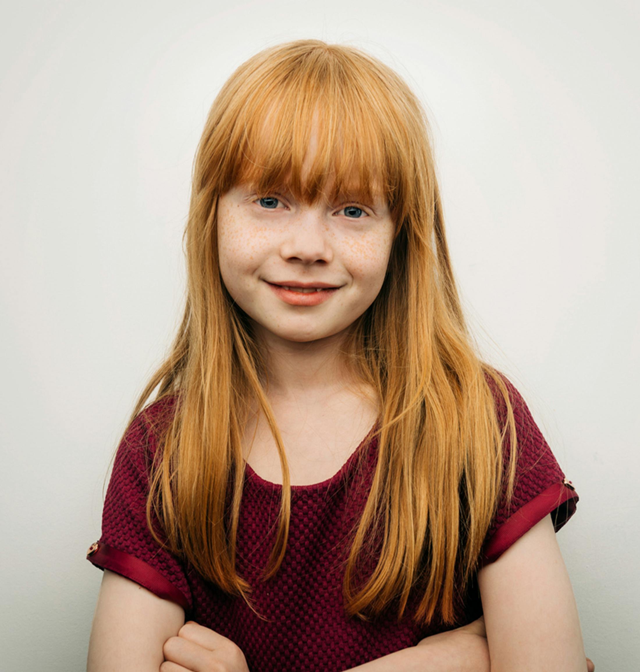 young girl smiling