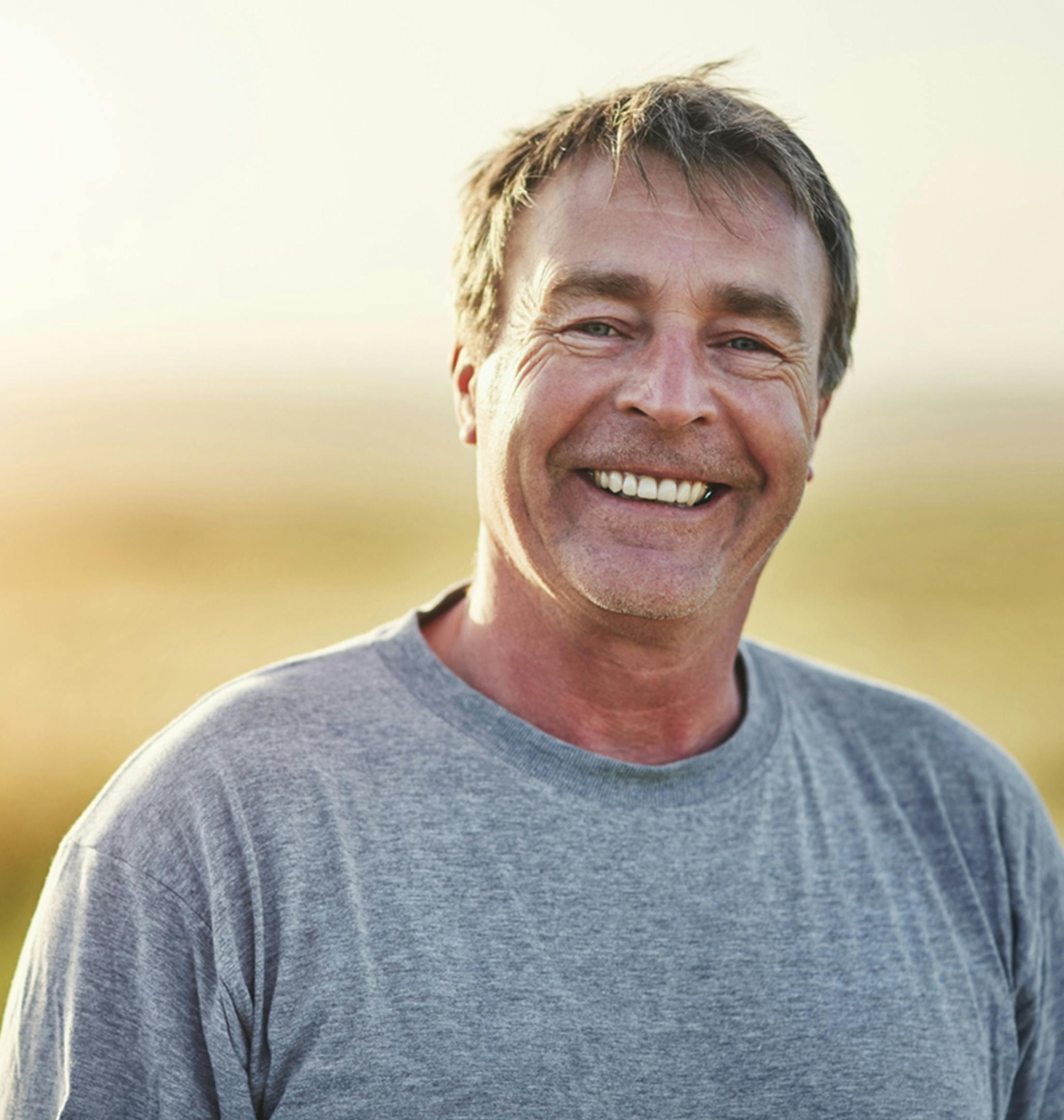 older man smiling