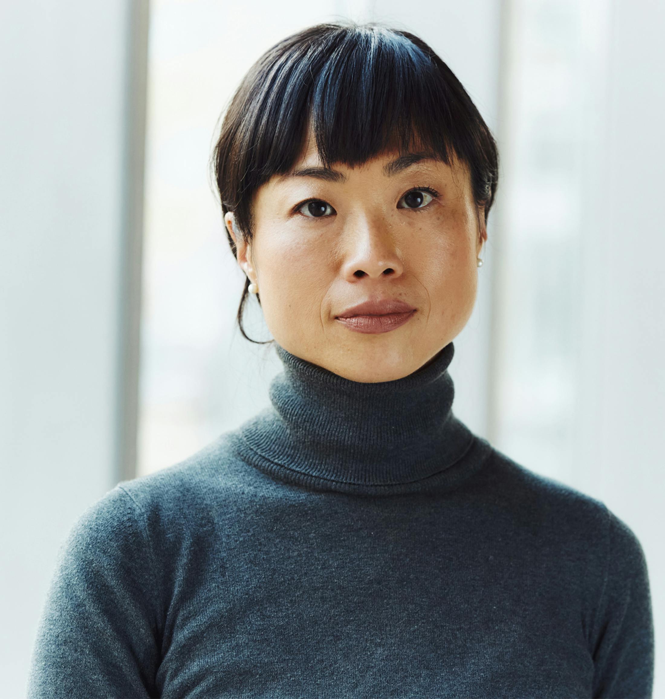 woman looking into the camera