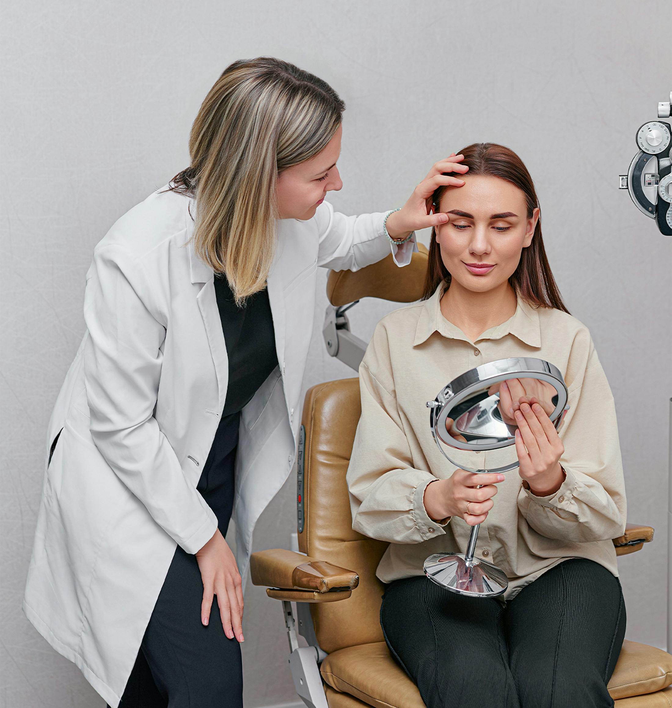 doctor examining a patient