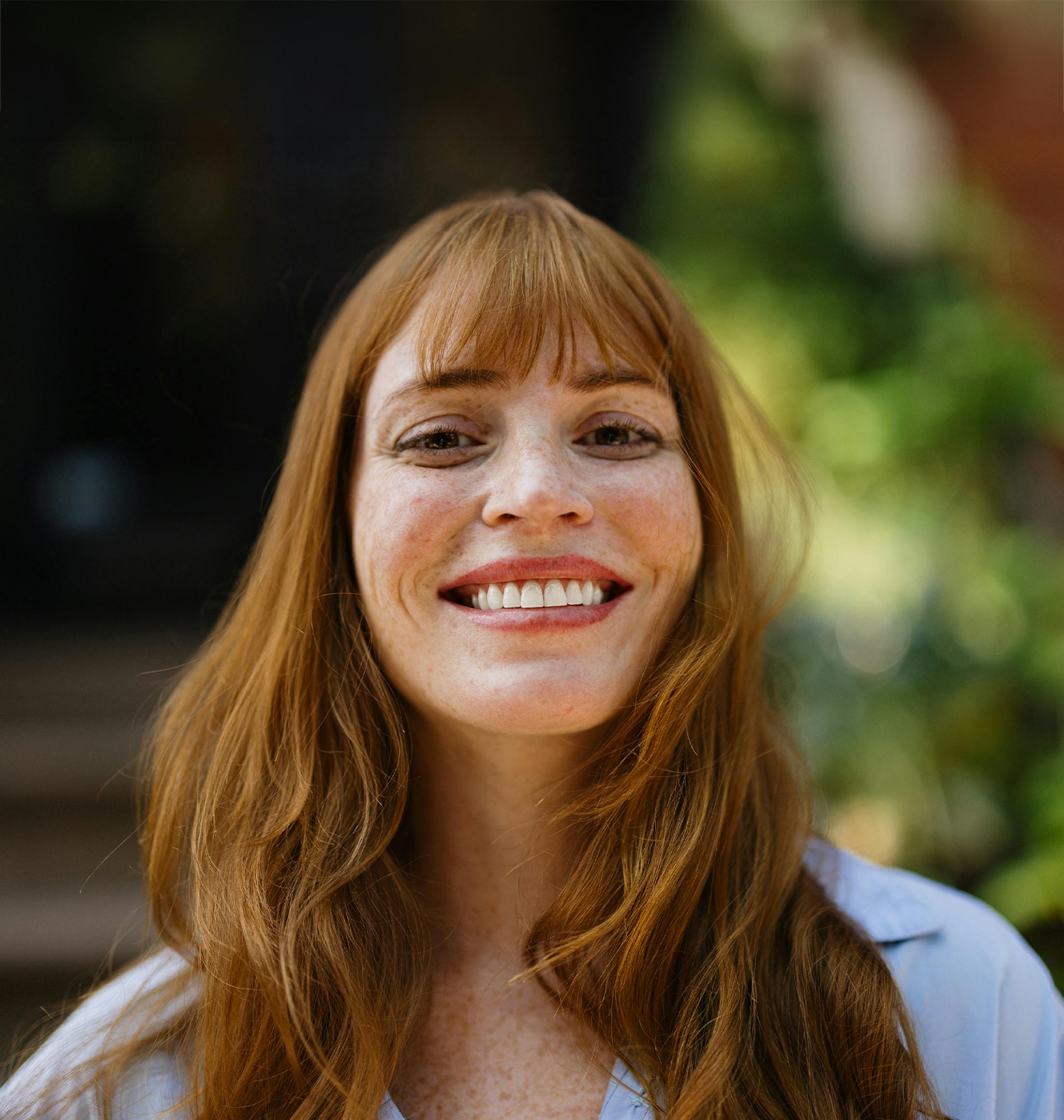 woman smiling
