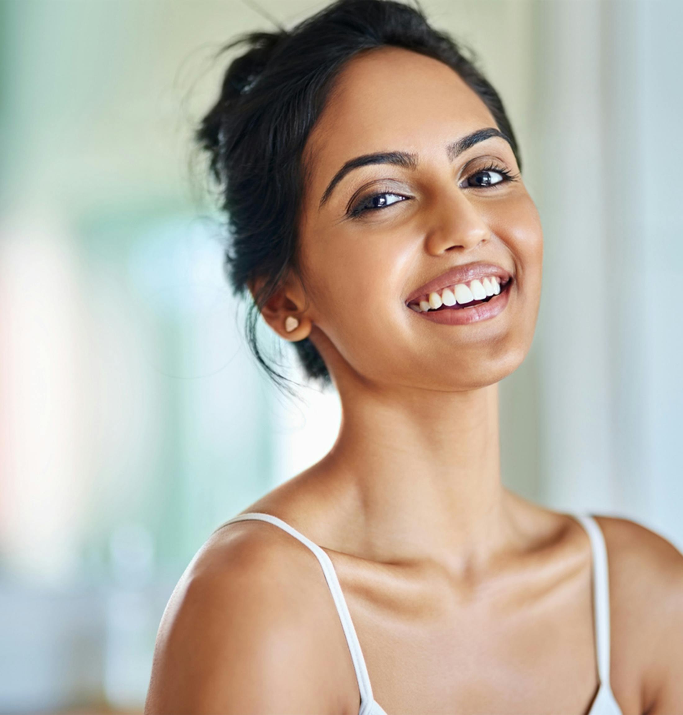woman smiling