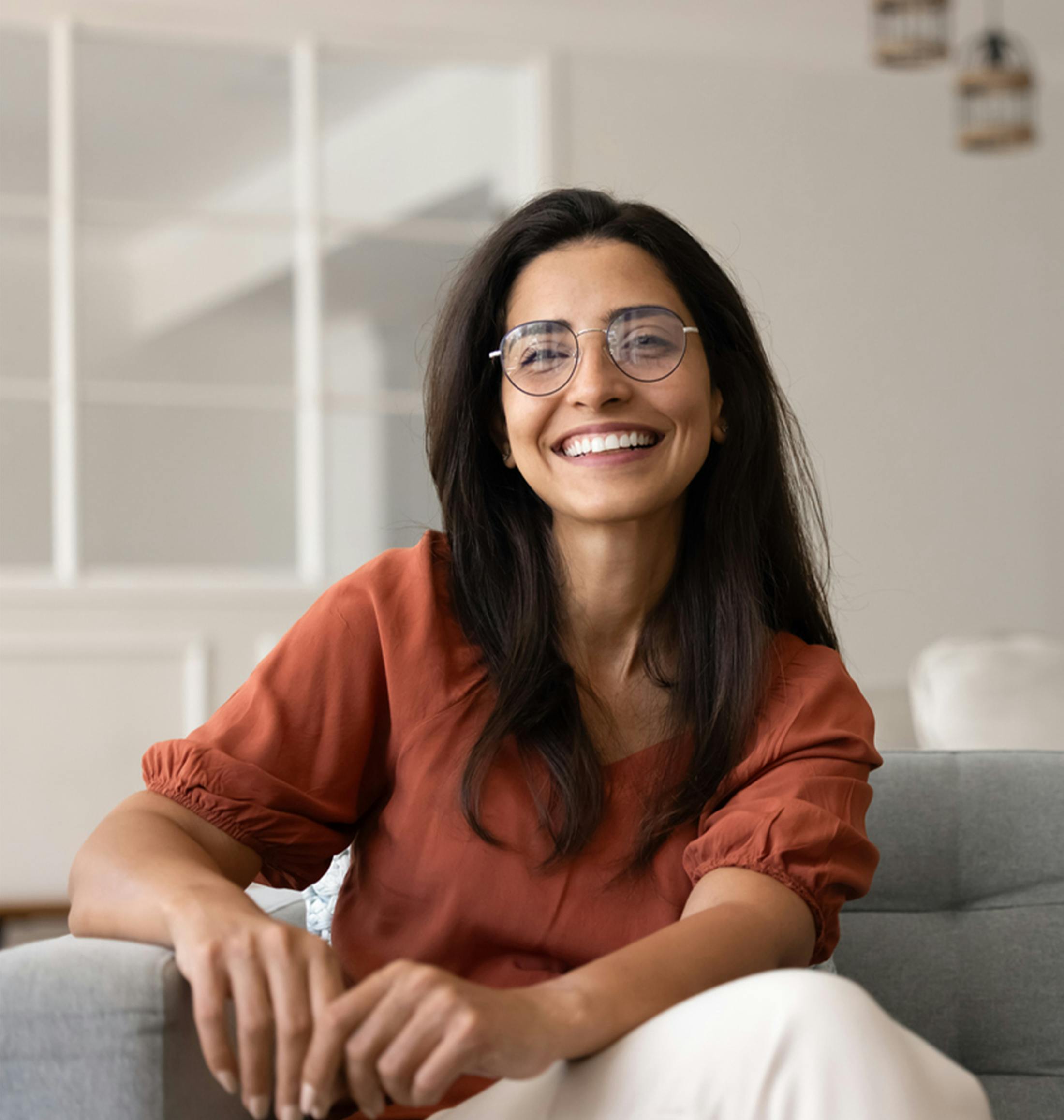 woman smiling