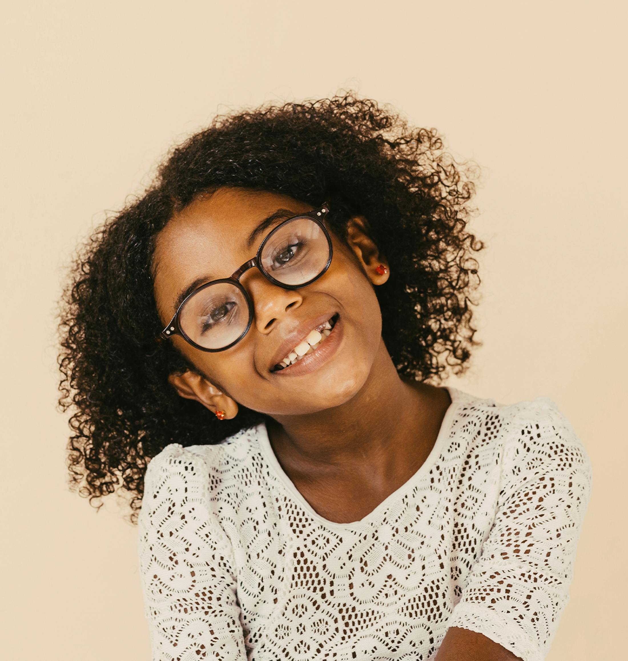 young girl smiling