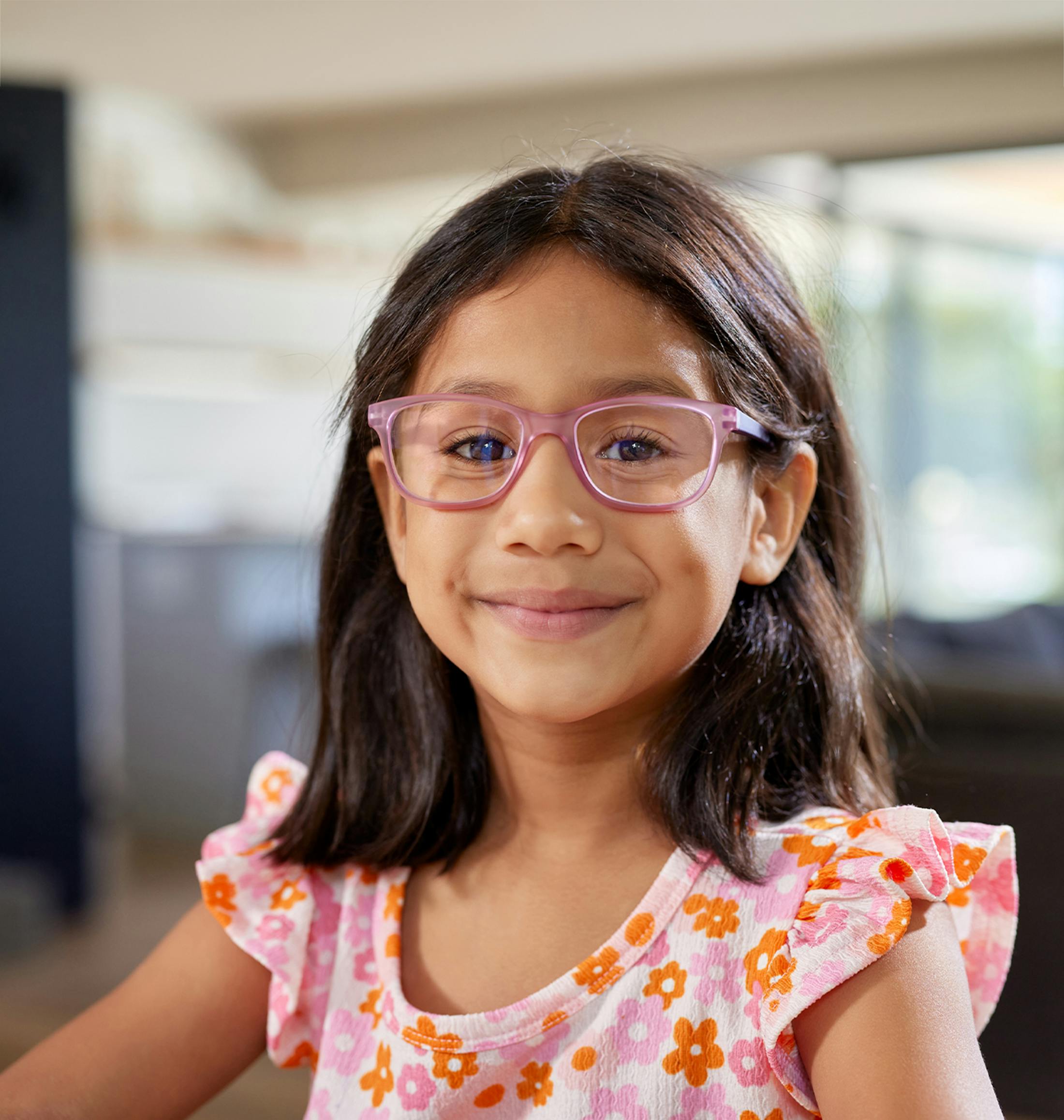 young girl smiling