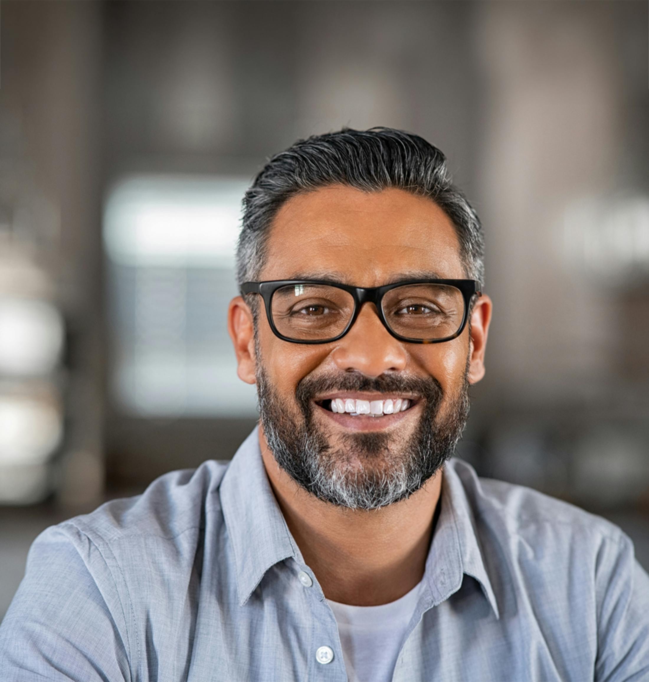 man smiling