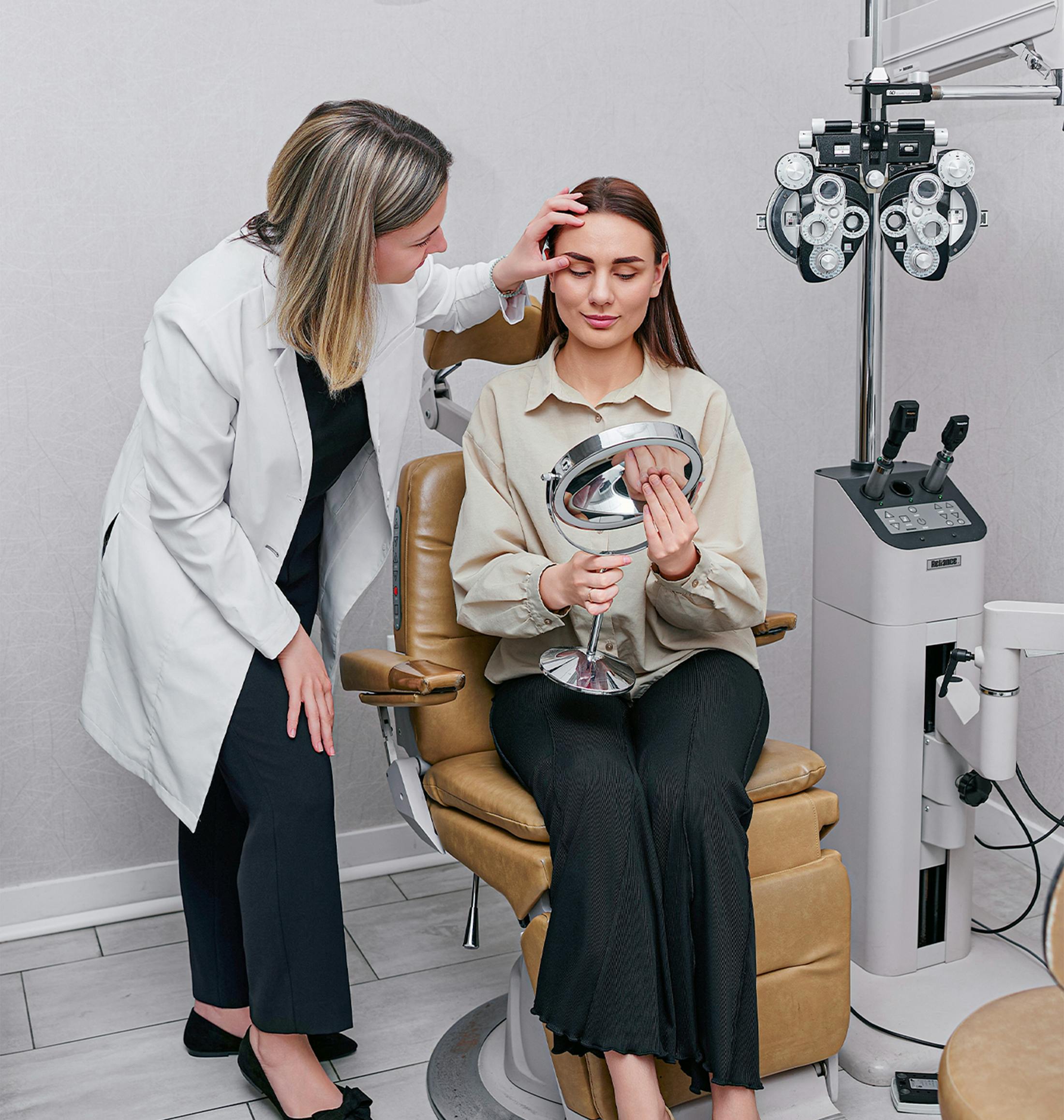 doctor examining a patient
