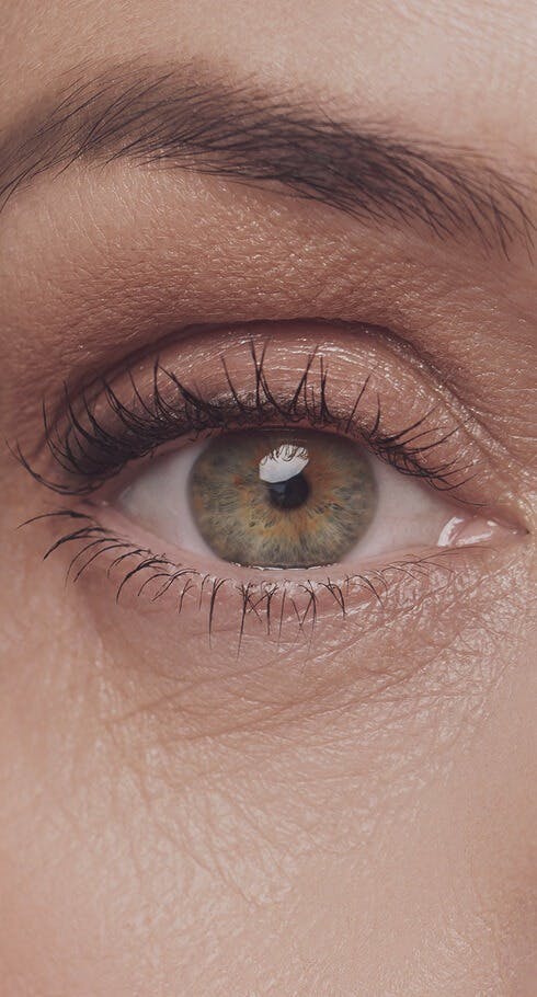 close up of an eye