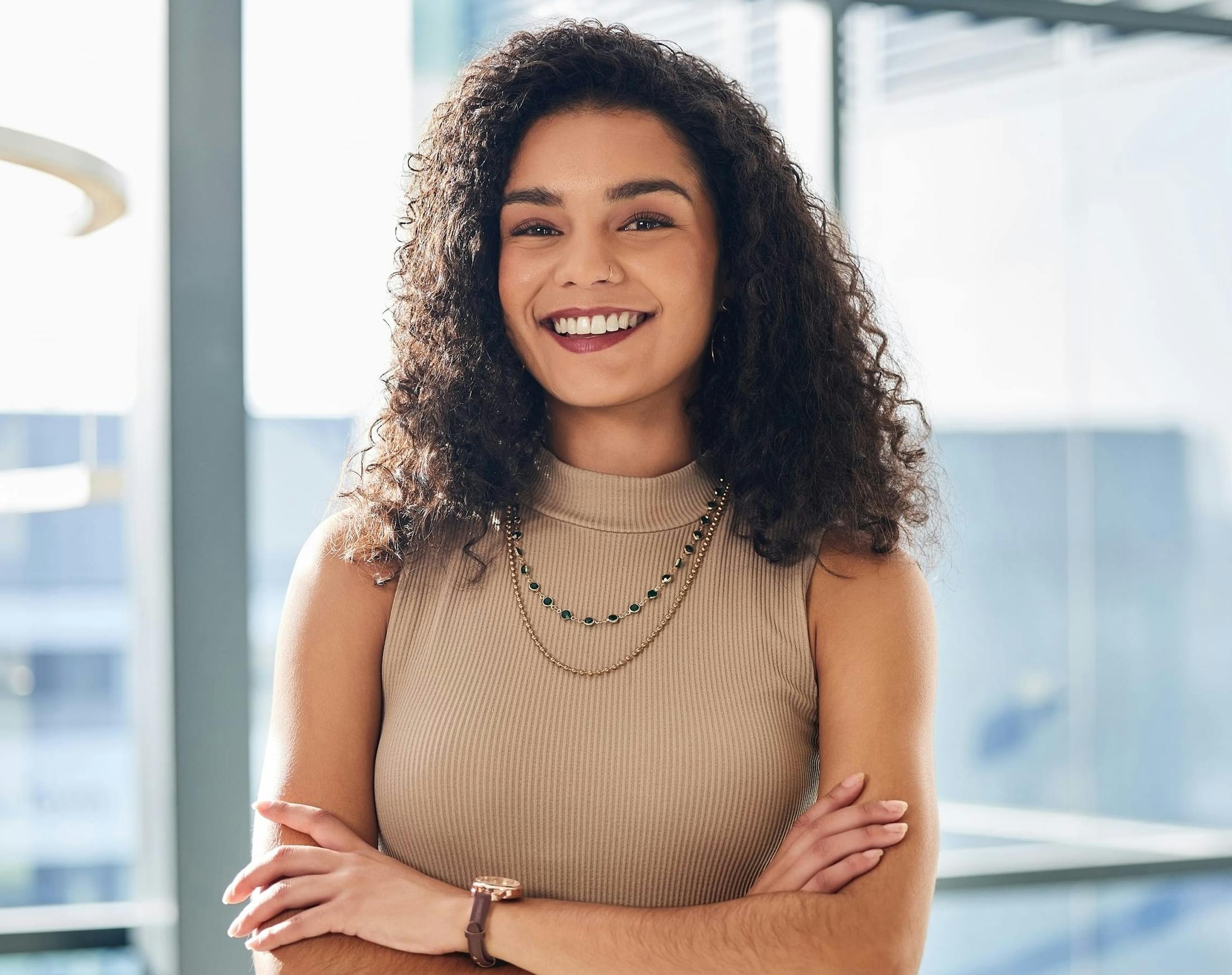 older woman smiling