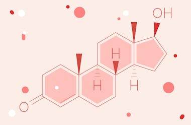 Illustration of the testosterone hormone