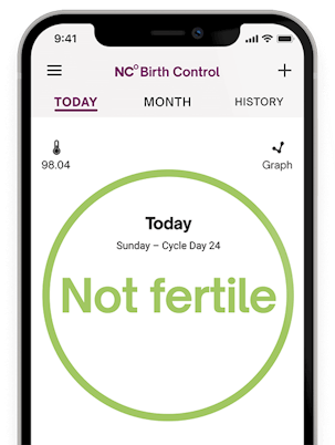 Natural Cycles with the fertility status "not fertile"