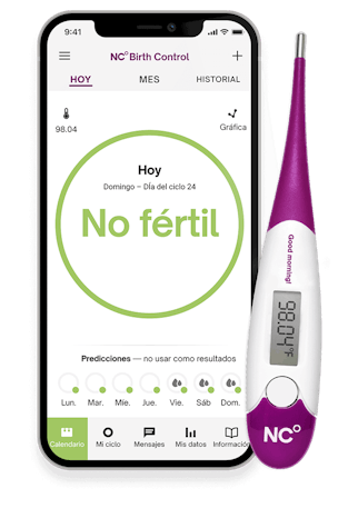 App Natural Cycles con termómetro