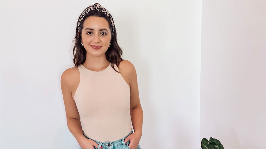 Cycler Courtney standing smiling